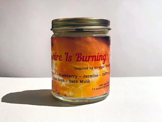 The Shire is Burning - candle Inspired by Stranger Things