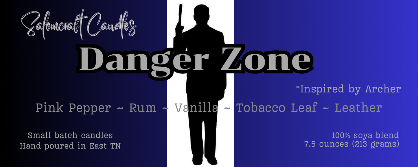 Danger Zone - Archer inspired candle